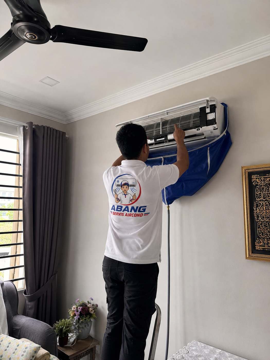 Chemical wash aircond rumah di Cheras oleh Abang Servis Aircond
