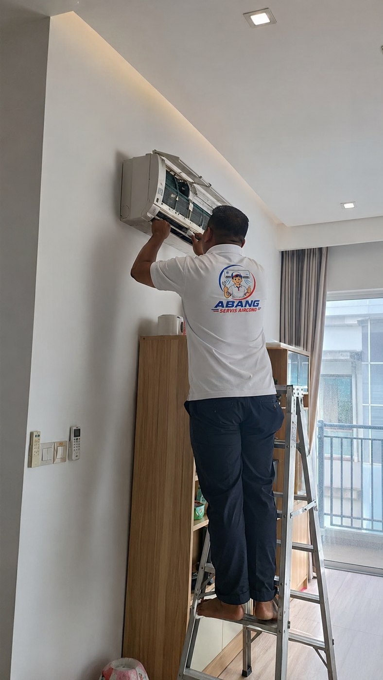 Pemasangan aircond kondominium di Subang Jaya oleh Abang Servis Aircond