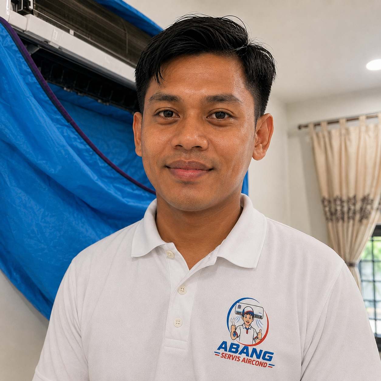 Encik Faiz Rahman, juruteknik aircond bertugas di Cheras — Abang Servis Aircond